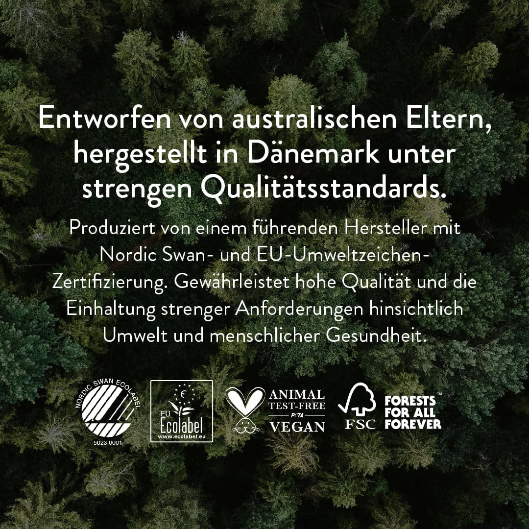 Push-up-Windeln, Größe 4 L (7-12 kg) – 1 Beutel à 25 Stück – Keine Schadstoffe, umweltfreundlich, ultraflach, für den Nachtgebrauch – Hergestellt in Dänemark