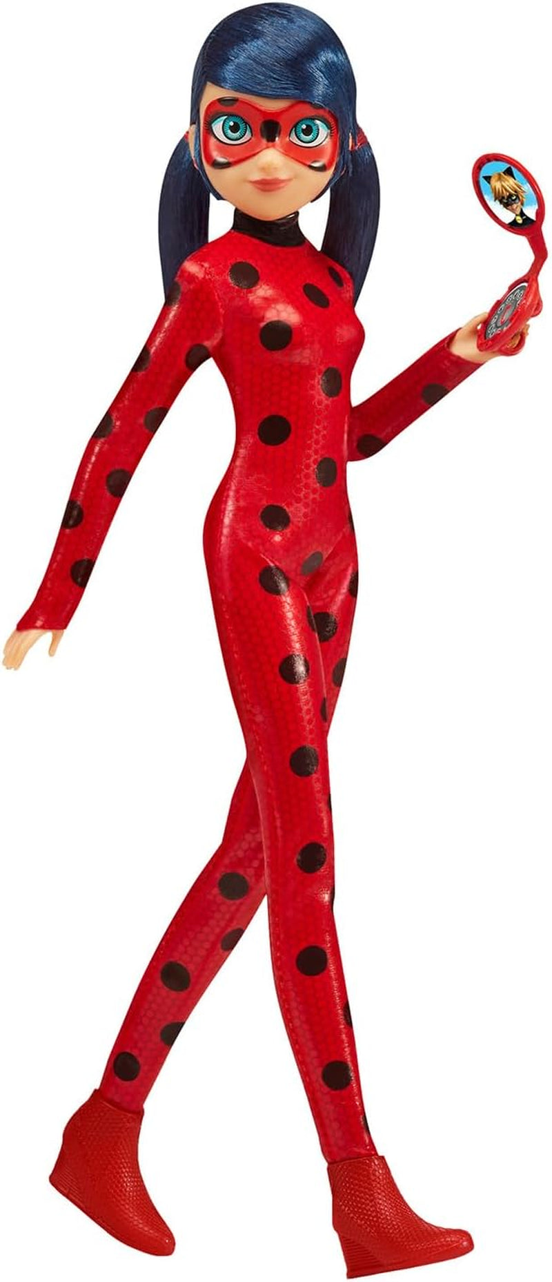 BANDAI - Figur - Miraculous Ladybug - Ankleidepuppe - 26 cm - Ladybug mit ihrem Yoyo im Telefonmodus - Neues Kostüm mit Vinyl-Effekt - P50028