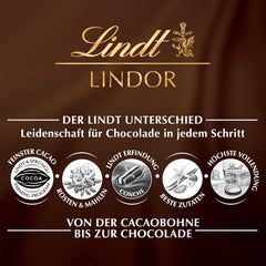 Lindt Ciocolată | Bețișoare LINDOR 60% Cacao | 100g | 4 bețișoare de ciocolată cu ciocolată neagră 60% cacao și umplutură care se topește în gură | Bețișor de ciocolată
