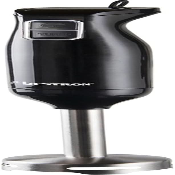Bestron Stabmixer, Pürierstab Mit 2 Geschwindigkeitsstufen & Ergonomischer Handgriff, Staab Abnehmbar, Material: Edelstahl, Farbe: Schwarz/Silber Kitchen Naty Shop Schwarz/Silber