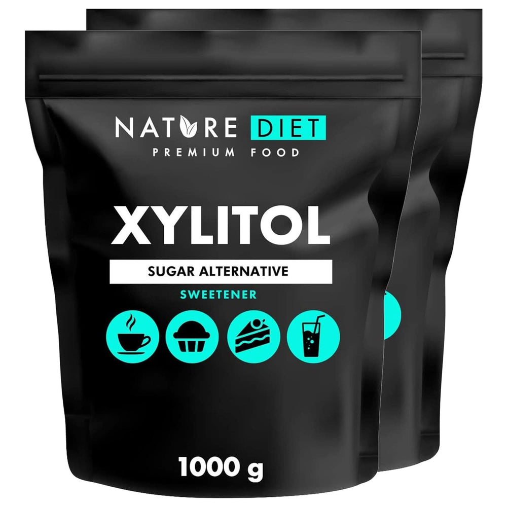 Nature Diet Xylitol, 1 kg Süßstoffe Naty Shop 2 x 1 kg Xylitol