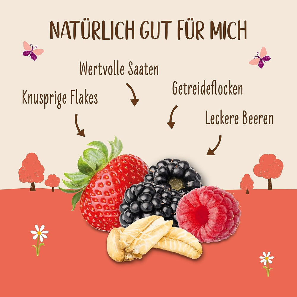 Allos Hof Müsli mit Beeren | Bio-Müsli | Müsli mit Beeren | Knuspriges Müsli | Müsli zum Frühstück | 6er Pack (6 x 300g), 1 Stück (6er Pack)