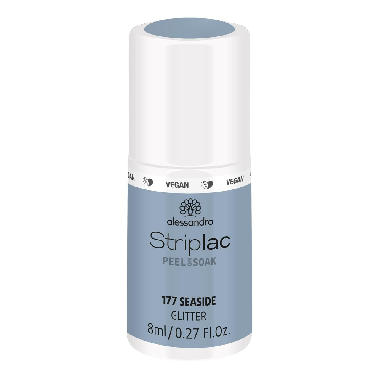 alessandro Striplac UV-Nagellack Flat White – Schonend und langanhaltend – Einfache Entfernung dank Peel-Off-Technologie – Vegan und tierversuchfrei – 8 ml