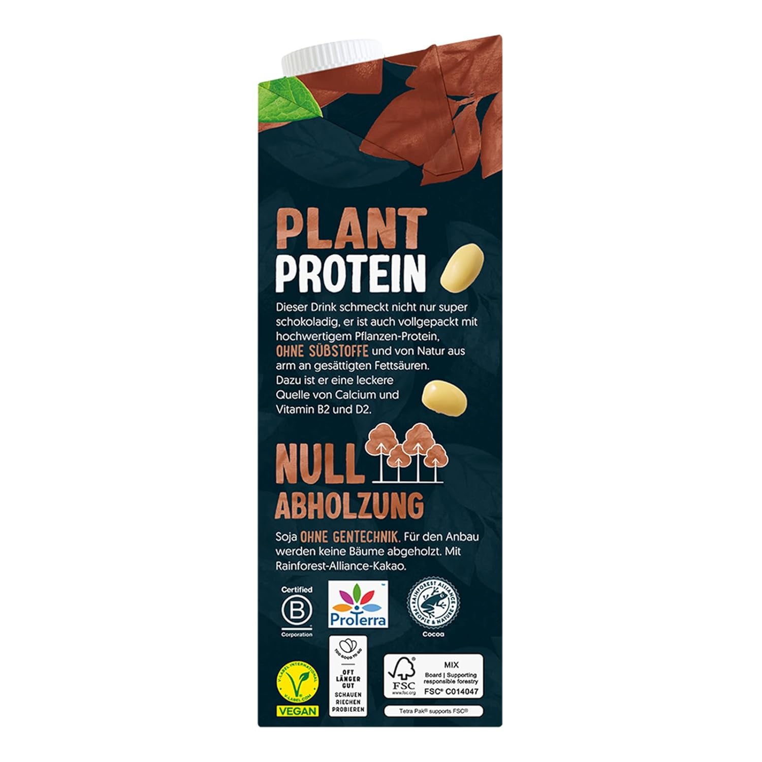 Alpro Proteindrink Chocolate Soy 8x1L - Pflanzliches Protein