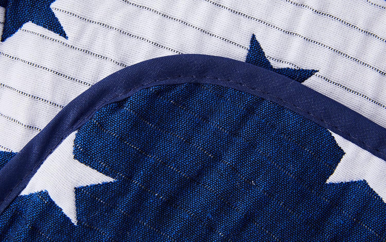 VIALMAN Bettbezug Sofia 10 Kingsize-Bett | Sterndecke | Steppdeckengröße 250 x 270 cm | Bettdecke und Sofaüberwurf in Marineblau. Betten und Decken. Besuchen Sie den VIALMAN-Store