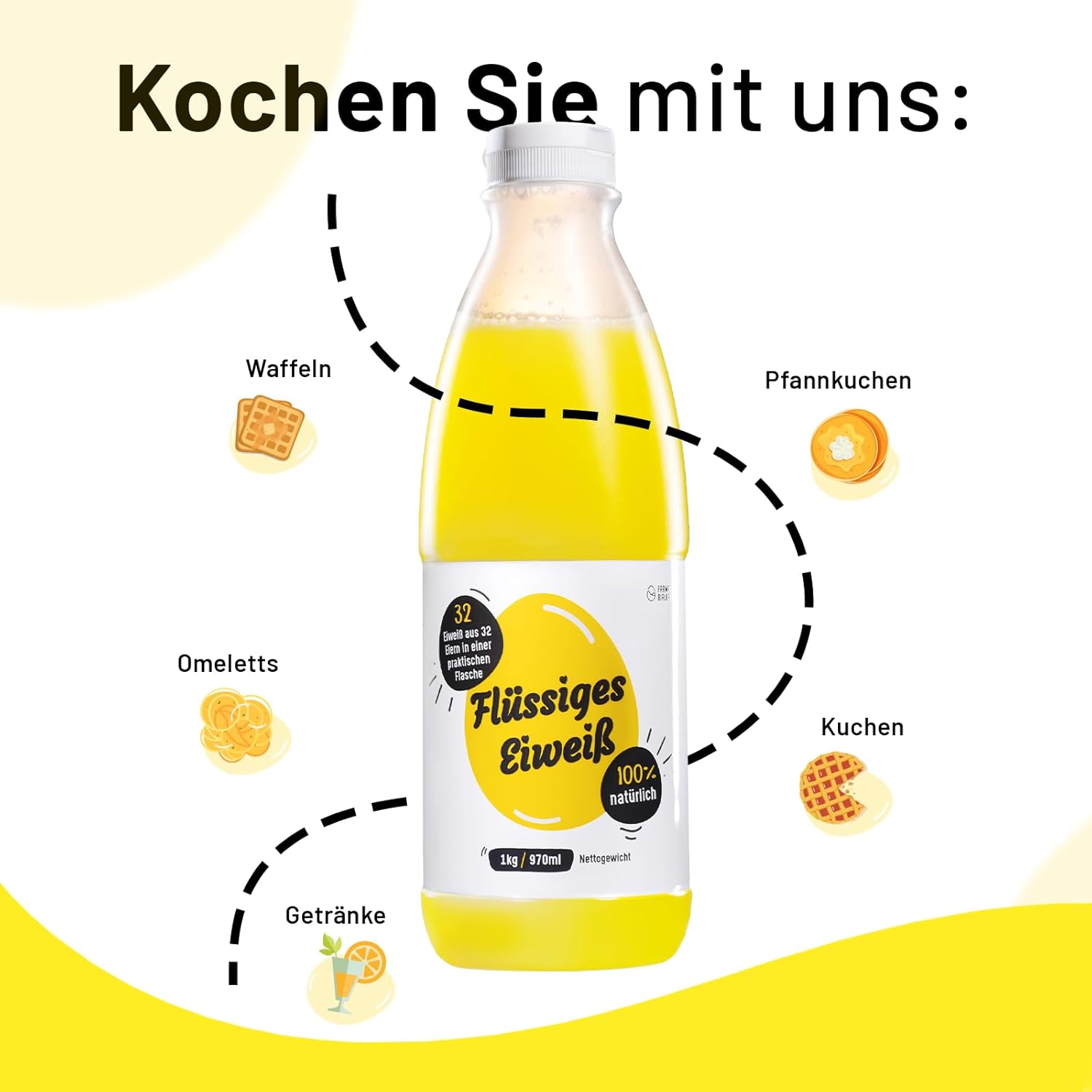 Flüssiges Eiweiß der Marke – 6 x 1 kg, 100 % natürliche Proteine