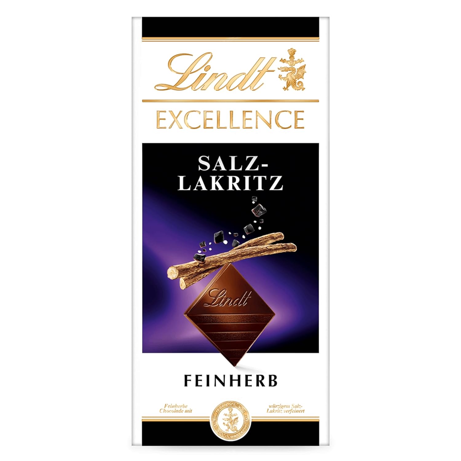 Lindt Excellence Sweet Salted Wood – Dunkler Schokoladenriegel 100 g – Intensiver Kakaogeschmack