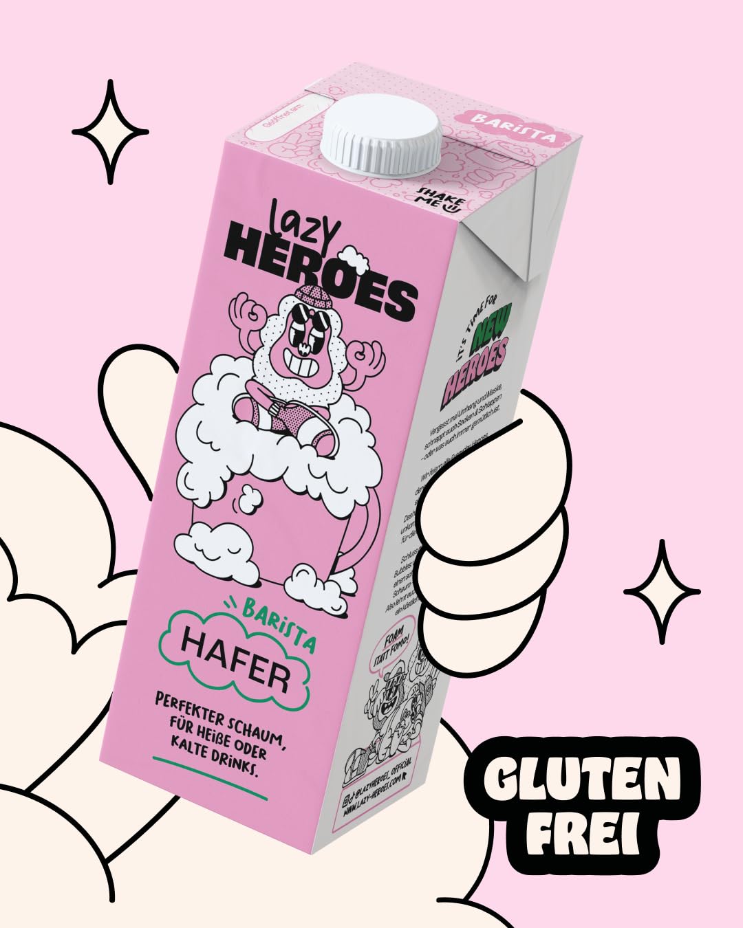 Lazy Heroes Hafer Barista Drink – Perfekter glutenfreier veganer Schaum