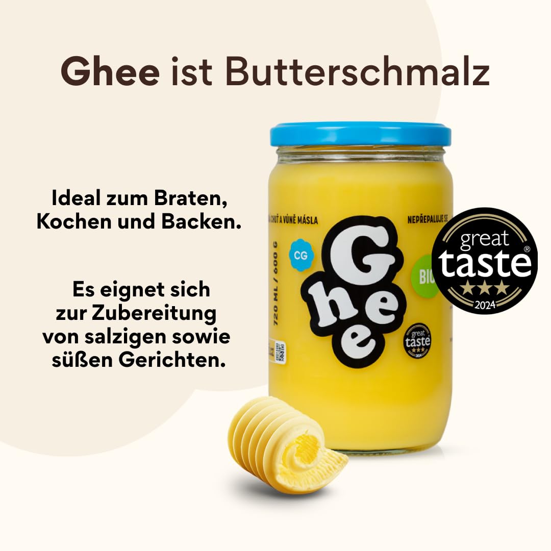 Gheebutter BIO 600 g – Ideal zum Braten und Backen laktosefrei