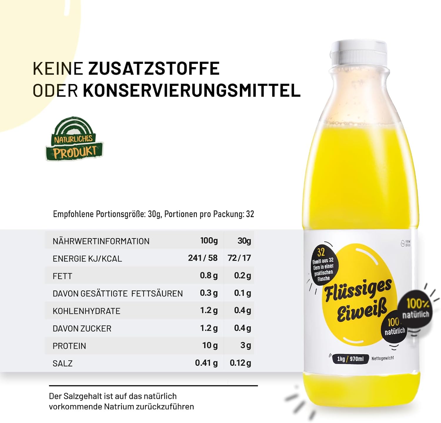 Flüssiges Eiweiß der Marke – 6 x 1 kg, 100 % natürliche Proteine