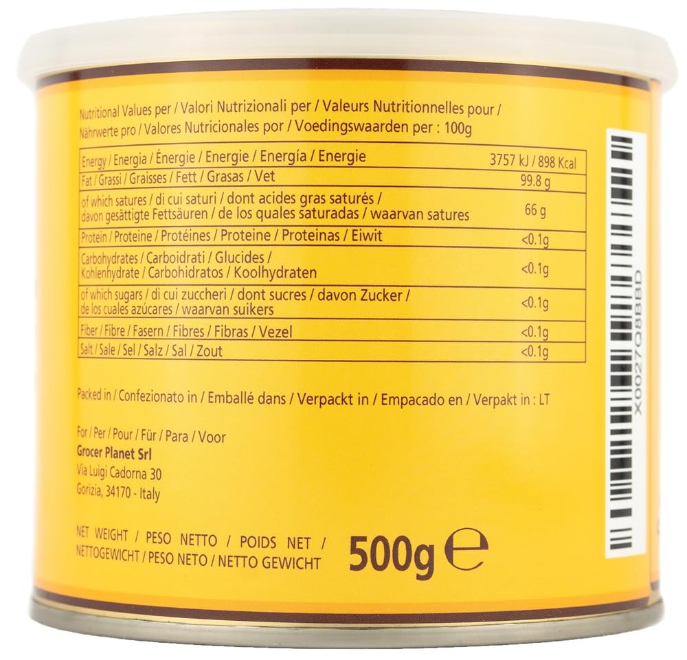 Grocer Planet Natural Ghee – geklärtes Ghee 500 g zum Keto-Kochen
