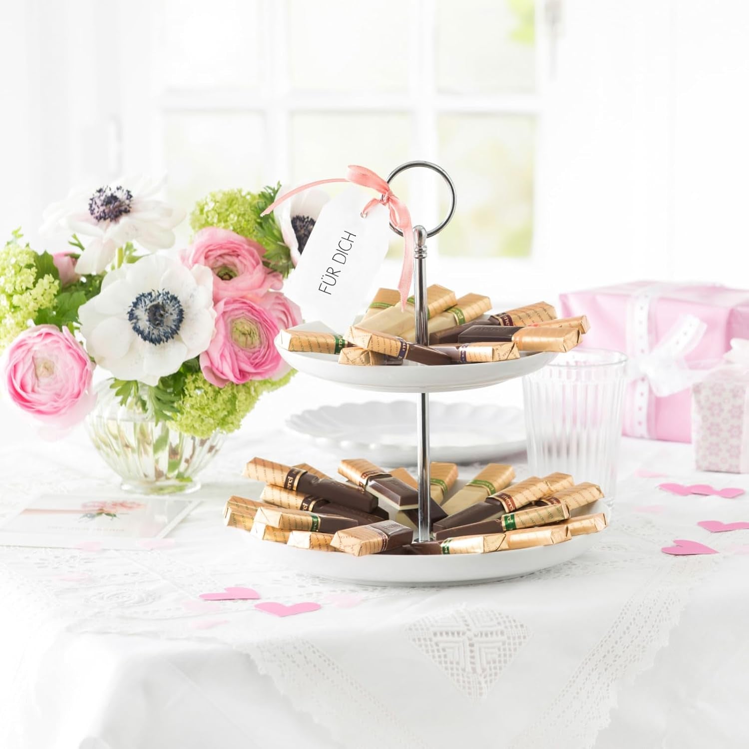 merci Finest Selection Mandel Crunch Sorte – 1 x 250 g – Raffinierte Spezialitäten mit Nüssen und Schokolade – Gefüllte und ungefüllte Pralinen