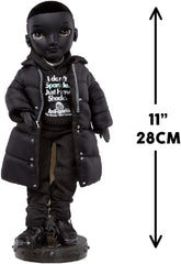 Rainbow High Shadow High - REXX McQueen - Schwarze Modepuppe mit modischem Outfit und mehr als 10 bunten Spielaccessoires - Ideal für Sammler und Kinder von 4-12 Jahren
