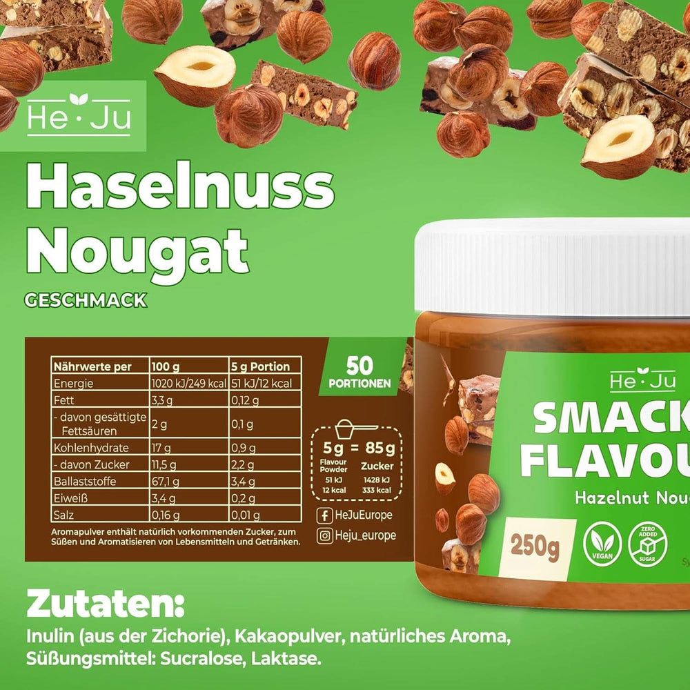 He-Ju Pulver mit Haselnuss-Lebkuchengeschmack, 250 Gramm Naty Shop Flavors