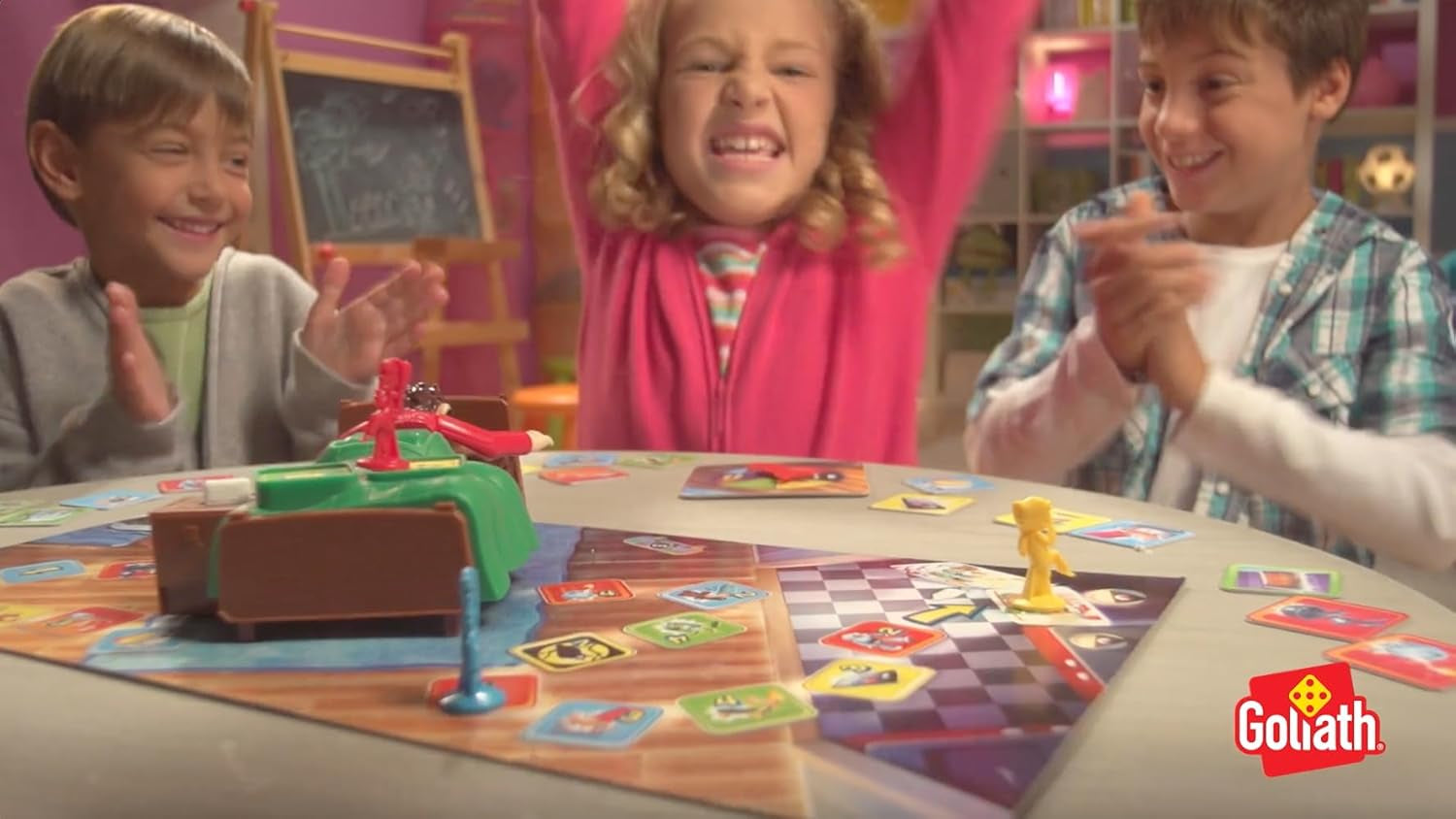 Goliath - LASĂ-L PE TATA SĂ DORMĂ - Joc pentru copii de la 5 ani în sus, 2 până la 4 jucători - Joc de petrecere distractiv și captivant pentru băieți și fete, cu instrucțiuni clare, Albastru