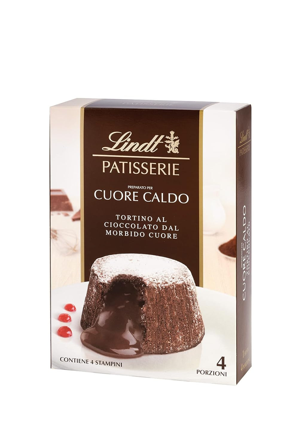 Lindt & Sprüngli Feines Backen Kuchenmischung, Backmischung, 8 Portionen, Lactosefrei, 400 G Mischung zum Backen und Kochen Naty Shop Lava Cake
