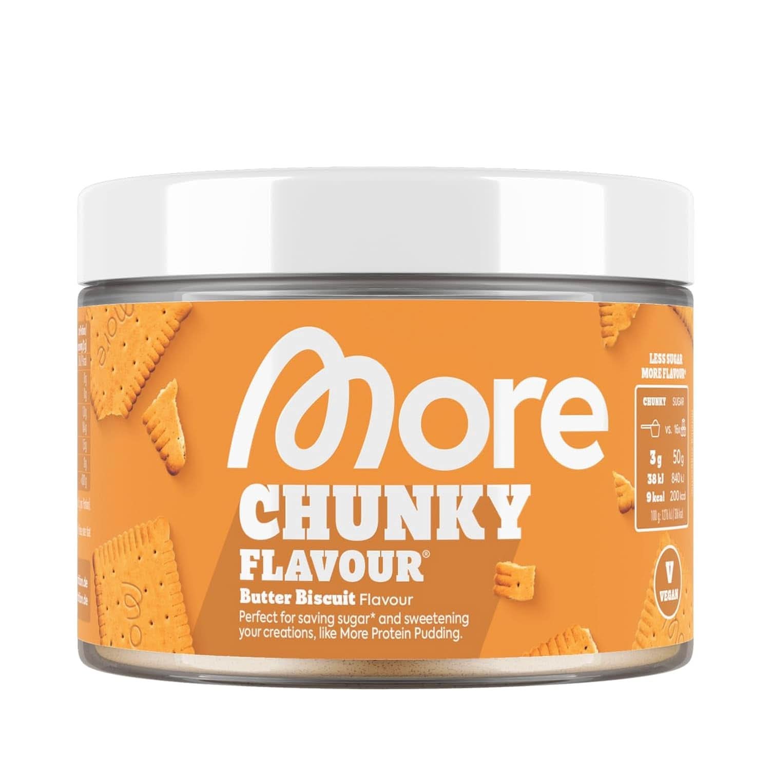 MEHR Chunky Flavour, Blueberry Cheesecake, Aromapulver zum Süßen mit Inulin und Laktase, 150 Gramm Süßstoffe Naty Shop 150 G (1Er Pack) Butterkekse