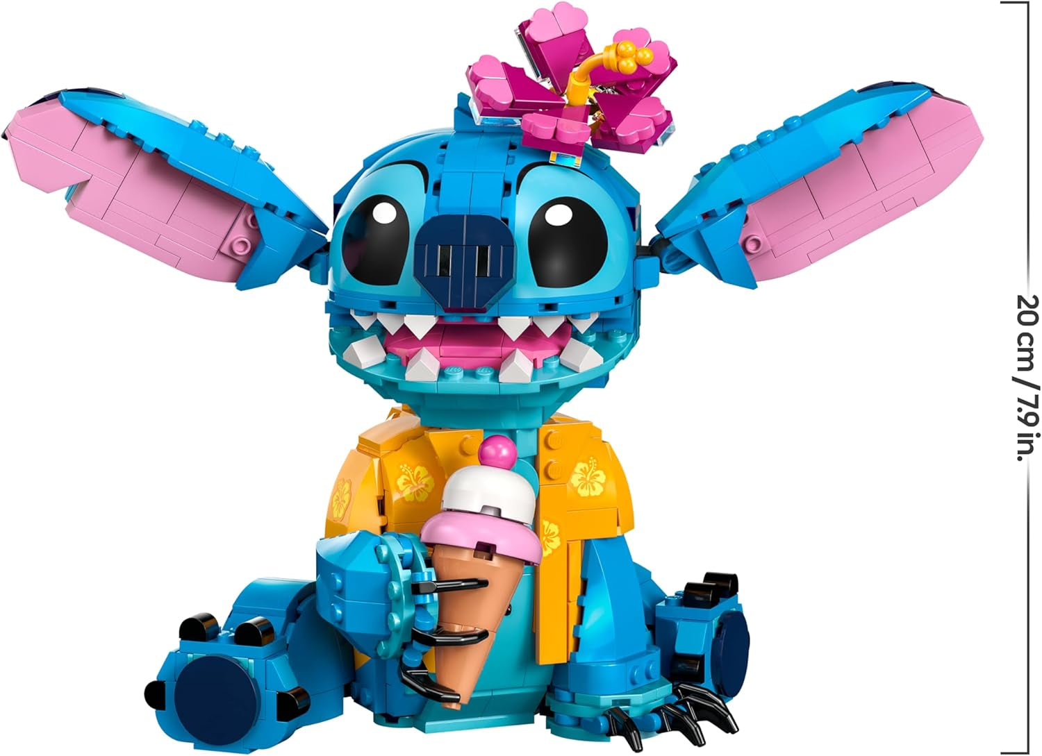 LEGO | Disney Stitch Spielzeug – Figur zum Spielen und Sammeln mit einer Eistüte und einer dekorativen Blume – Geschenk für Mädchen, Jungen und Lilo & Stitch Filmfans ab 9 Jahren – 43249