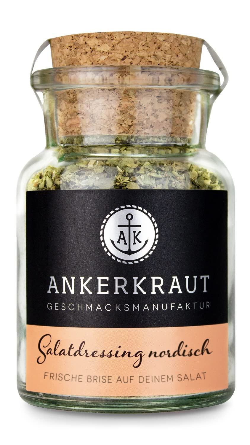 Ankerkraut Salatdressing Nordisch Gewürze, 115g im Korkglas, Dressing für Knackigen Salat Schnell Selber Machen, Premium Qualität aus Hamburg