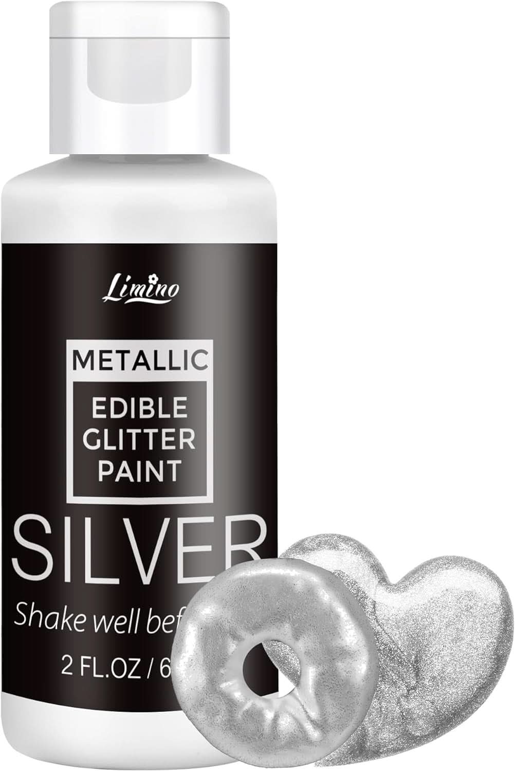 Flüssiger essbarer Glitzer, 60 ml Naty Shop Silver