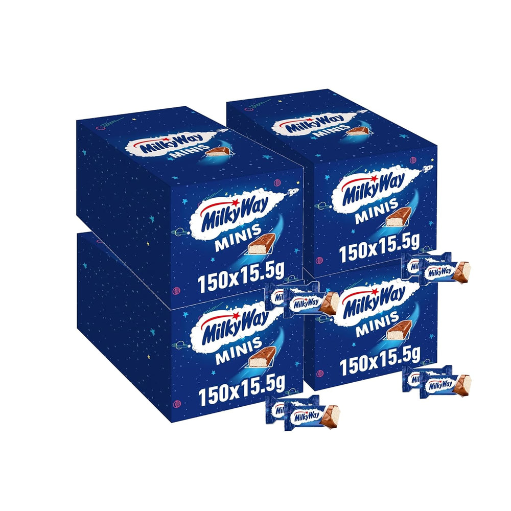 Mini-Schokoriegel, Schokoladen-Großpackung, leichte Milchcreme, 150 x 15,5 g, 2,3 kg