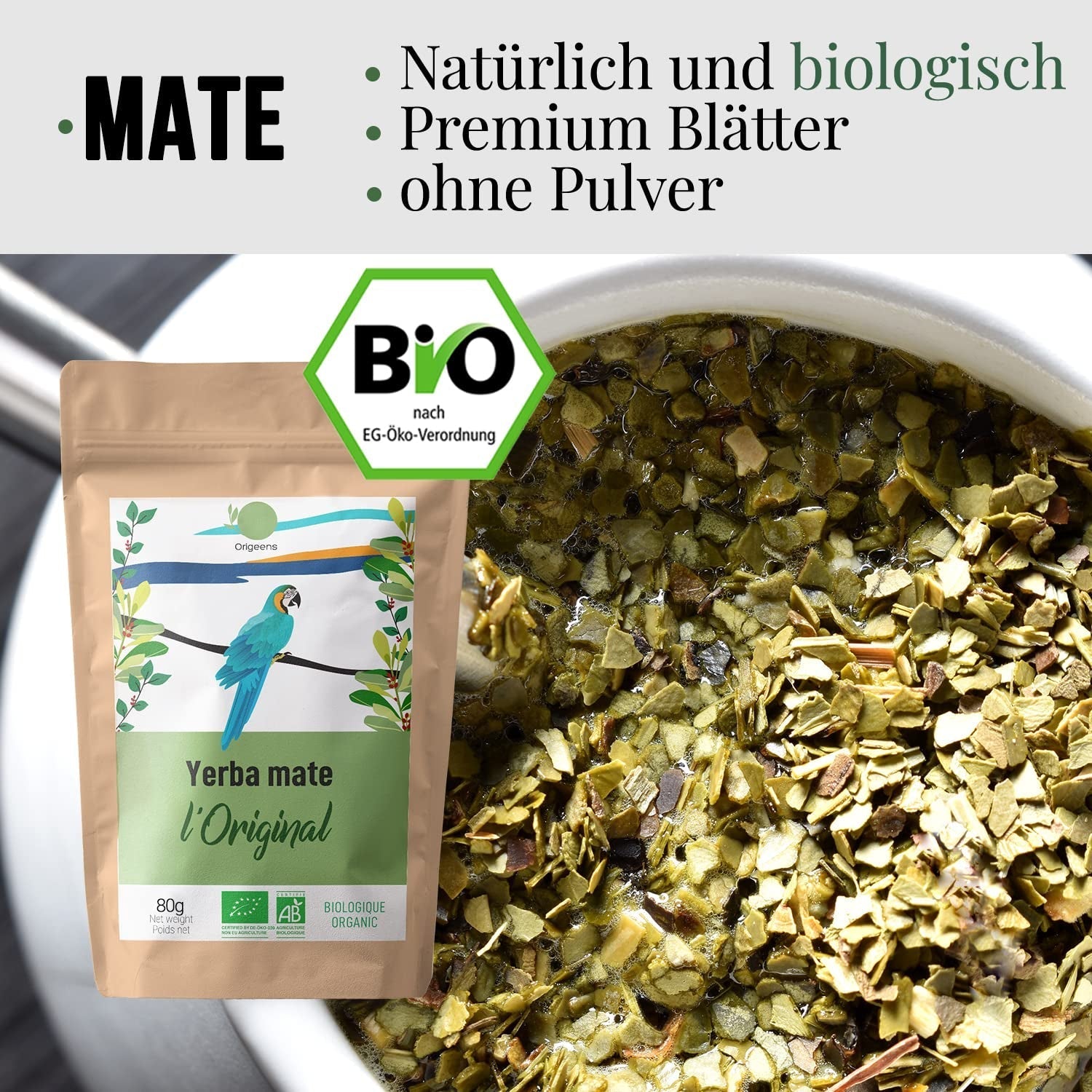 SET DE CEAI MATE ORIGEENS Cu cană pentru mate din Portugalia, bombilla și ceai Yerba Mate BIO - Set cadou original