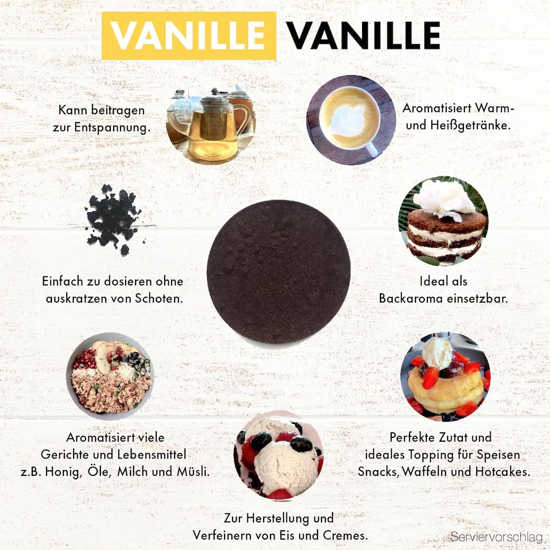 Premium-Vanillepulver aus echten Vanilleschoten, natürlich, zuckerfrei, ohne Zusatzstoffe, Fairtrade, vegan (40 g unverpackt) von Vanilla Campaign® Flavours Naty Shop