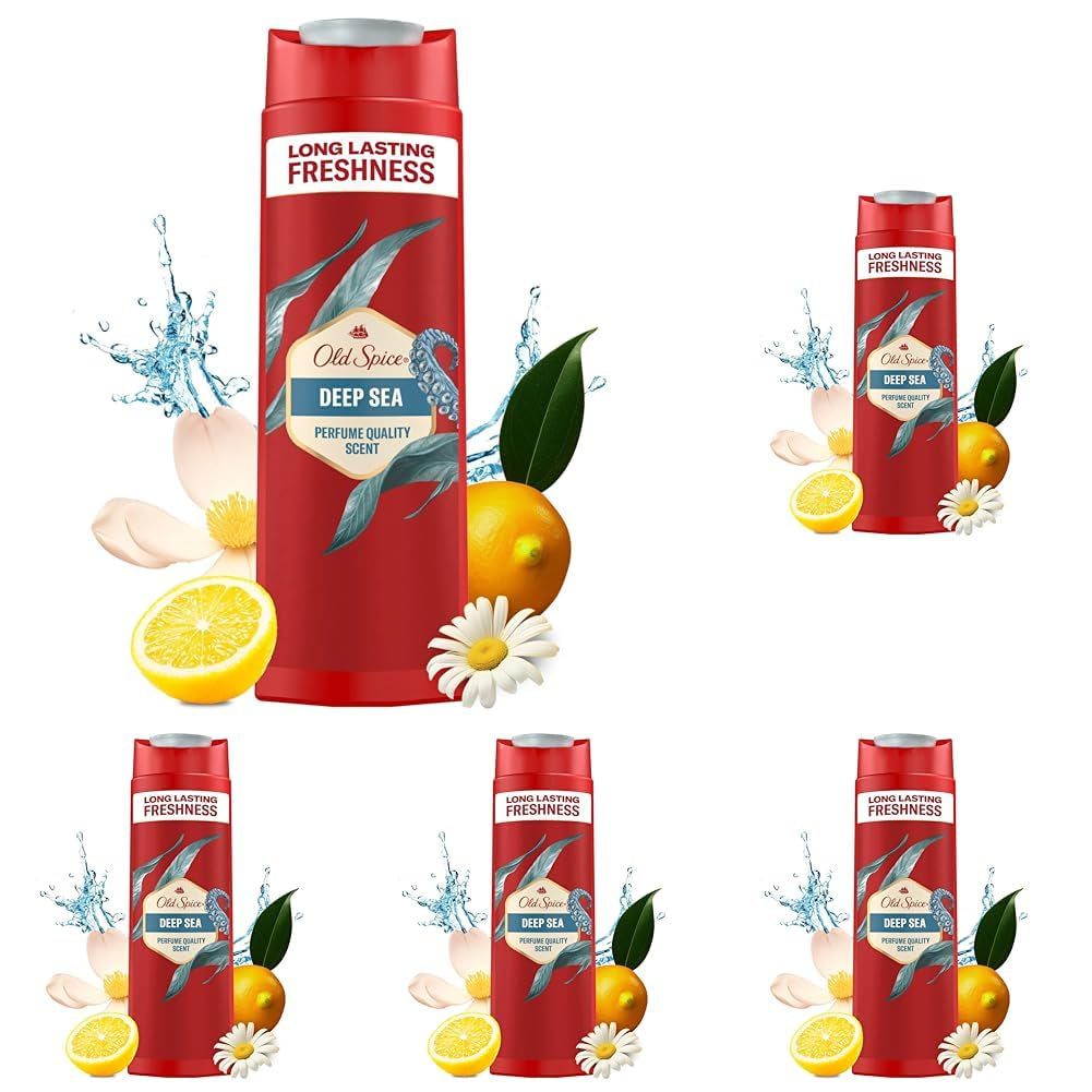 Old Spice Deep Sea 3-In-1 Gel de duș și șampon pentru bărbați Duș și baie Old Spice 5 x 250 ml