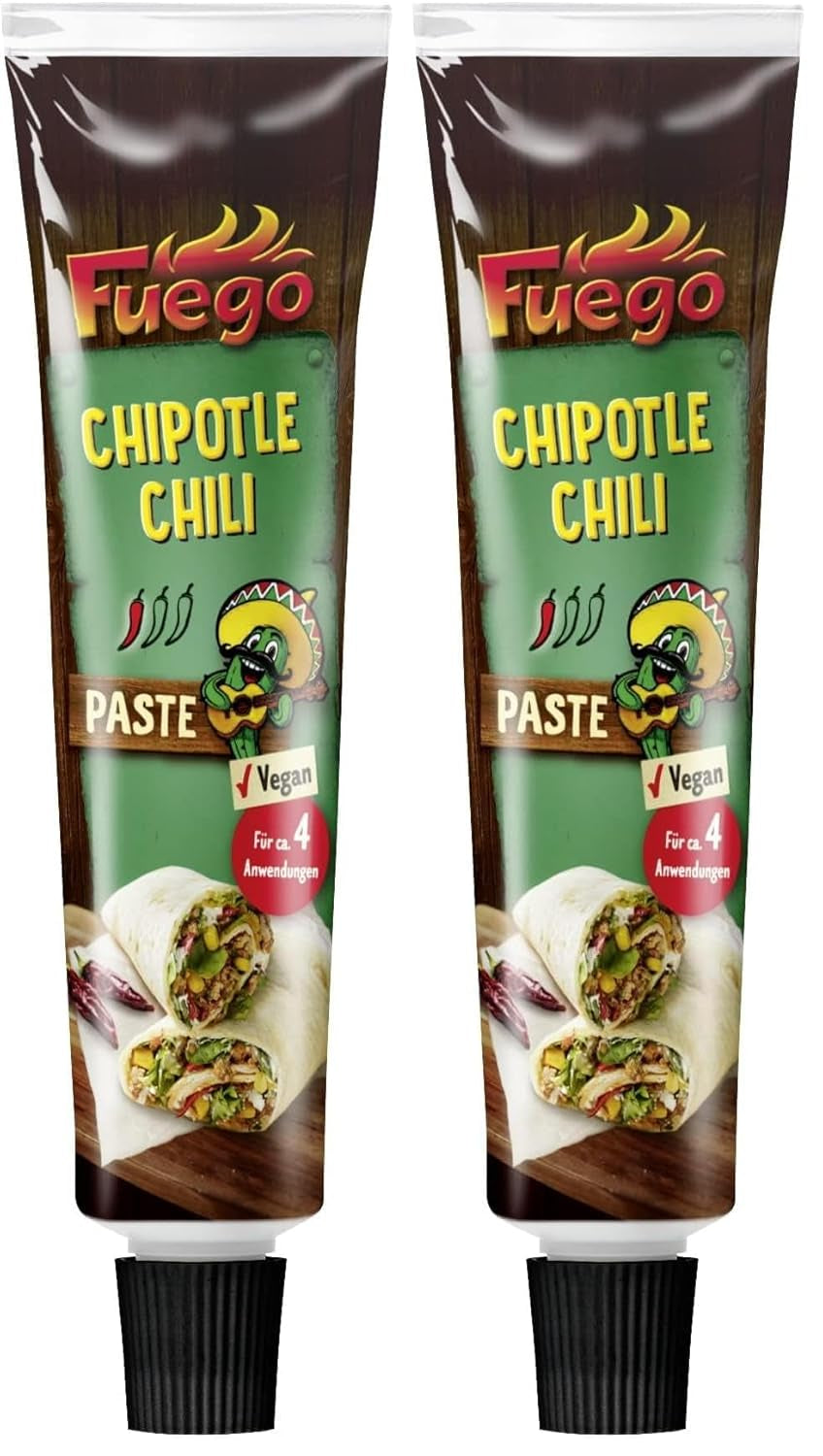 - Chipotle-Chili-Paste, würzige mexikanische Gerichte, für 4 Anwendungen, vegan, 1 x 40 g