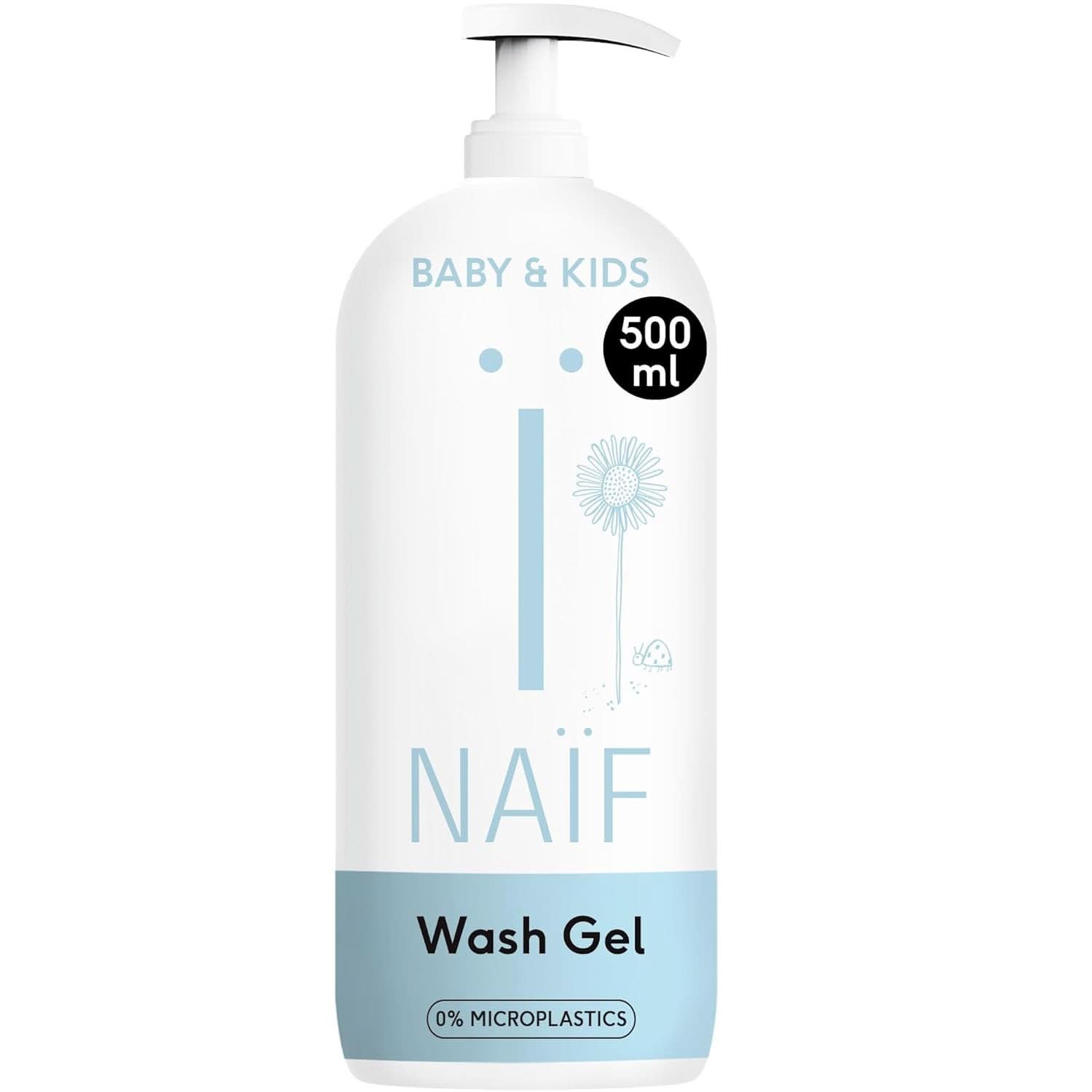 Naïf nahrhaftes Waschgel – Für Babys und Kinder – Natürliche Inhaltsstoffe – 100 % vegan – 200 ml Mutter und Kind Naty Shop