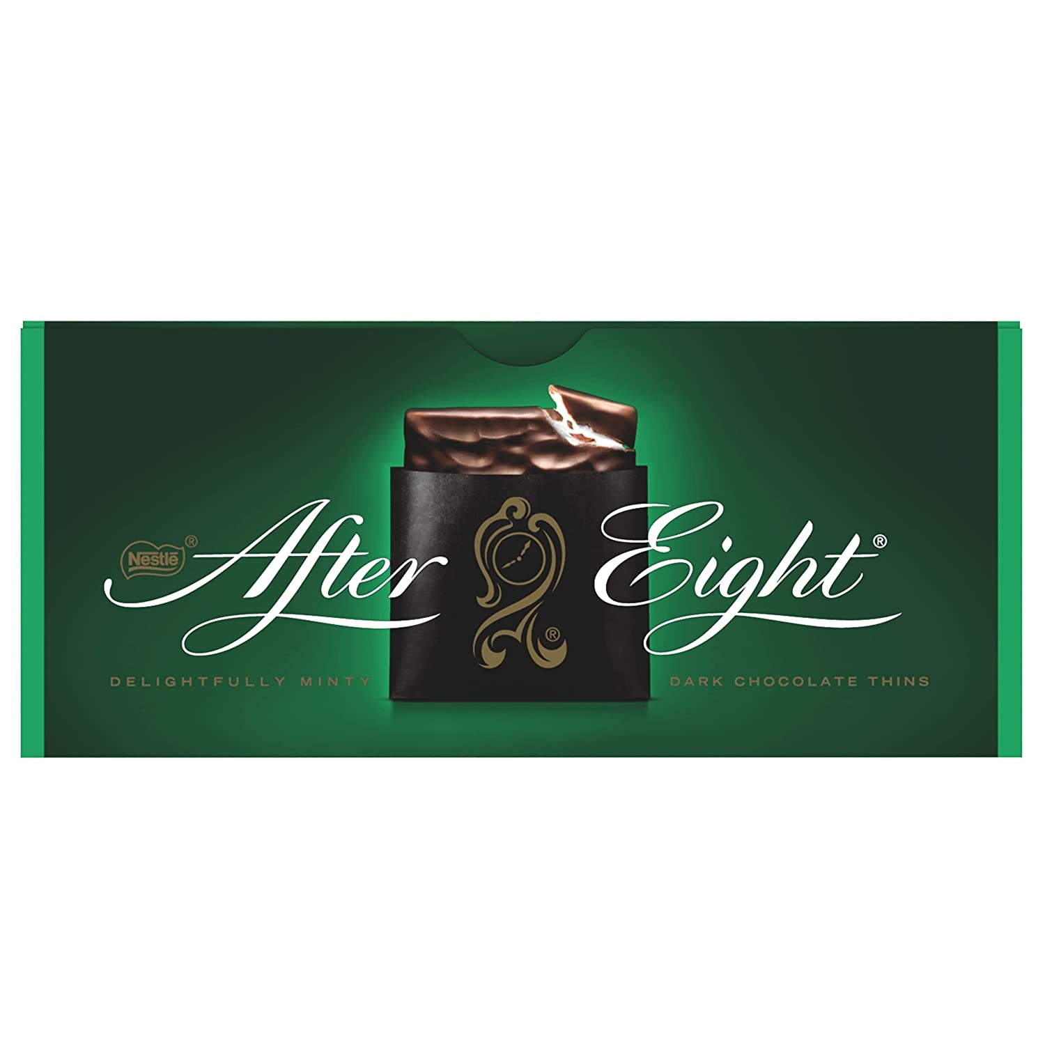 NESTLÉ AFTER EIGHT Dünne dunkle Schokoladenquadrate mit Minzcremefüllung für Genießer, 5er-Pack (1 x 200 g)