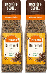 Ostmann Gewürze - Kümmel ganz | Zum Würzen von Brot und Gebäck | Zum Nachfüllen der Streudose | 40 g im Beutel