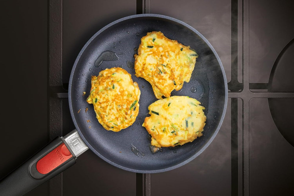 Woll Diamond Lite flache Pfanne - Induktion -, Ø 20 cm, 5 cm Höhe, mit abnehmbarem Griff - für alle Herdarten geeignet, Aluminiumguss, antihaftbeschichtete Töpfe und Pfannen Naty Shop