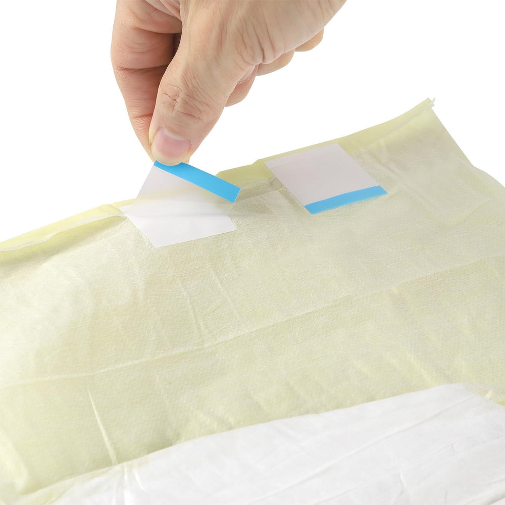 CutiePlusU Windeln für Erwachsene, 10er-Pack Einweg-Inkontinenzhöschen mit Schlaufen für Damen und Herren, maximale Saugfähigkeit über Nacht – Gelb (mittlere Größe 71–96 cm)