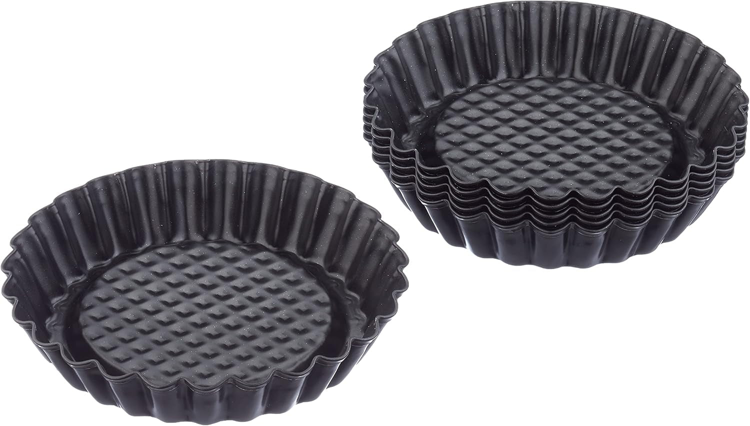 ORIGINAL KAISER Classic plus Obstbodenform 28 cm, 28,4 x 28,4 x 3,5 cm & Classic Mini Torteletts 6 Stück, Tartelette Förmchen 10 cm, Tarteform Klein, Tortelettförmchen Antihaftbeschichte Backformen und Bleche Naty Shop