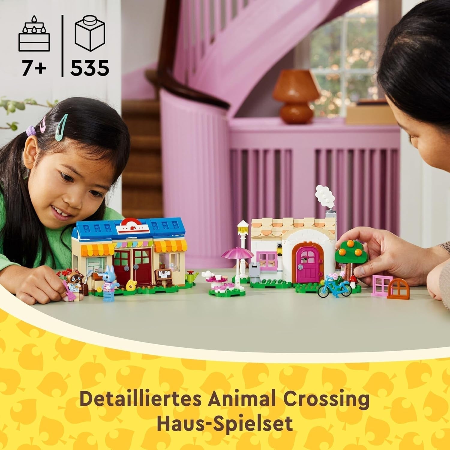 LEGO Animal Crossing Nook's Shop und Sophie's House Set, kreatives Spielzeug für Kinder mit 2 Minifiguren aus der Videospielserie, Geschenk für Mädchen und Jungen ab 7 Jahren 77050 Bausets Besuche den LEGO-Store