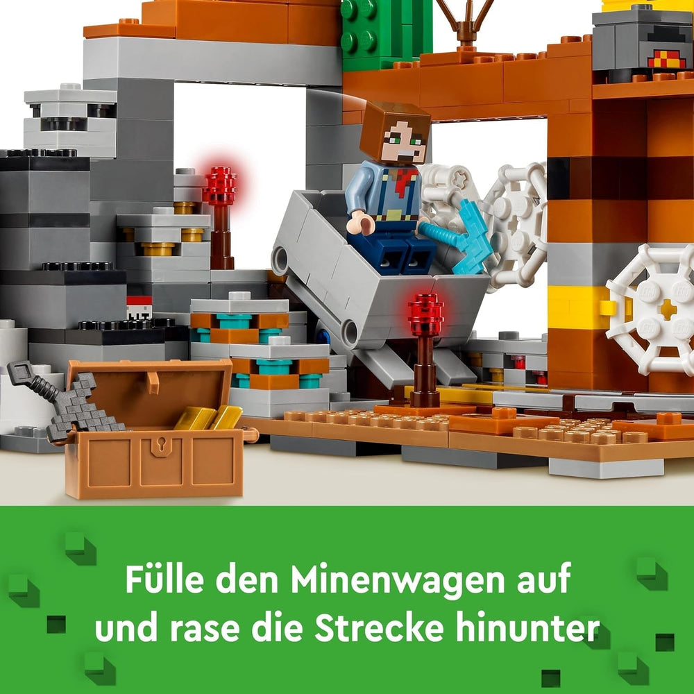 LEGO Minecraft Badlands Mine Videospiel-Bergbauspielzeugset für Jungen und Mädchen ab 8 Jahren. Lustige Bausteine, Abenteuerset, Geburtstagsgeschenk 21263. Bausets. Besuchen Sie den LEGO-Store
