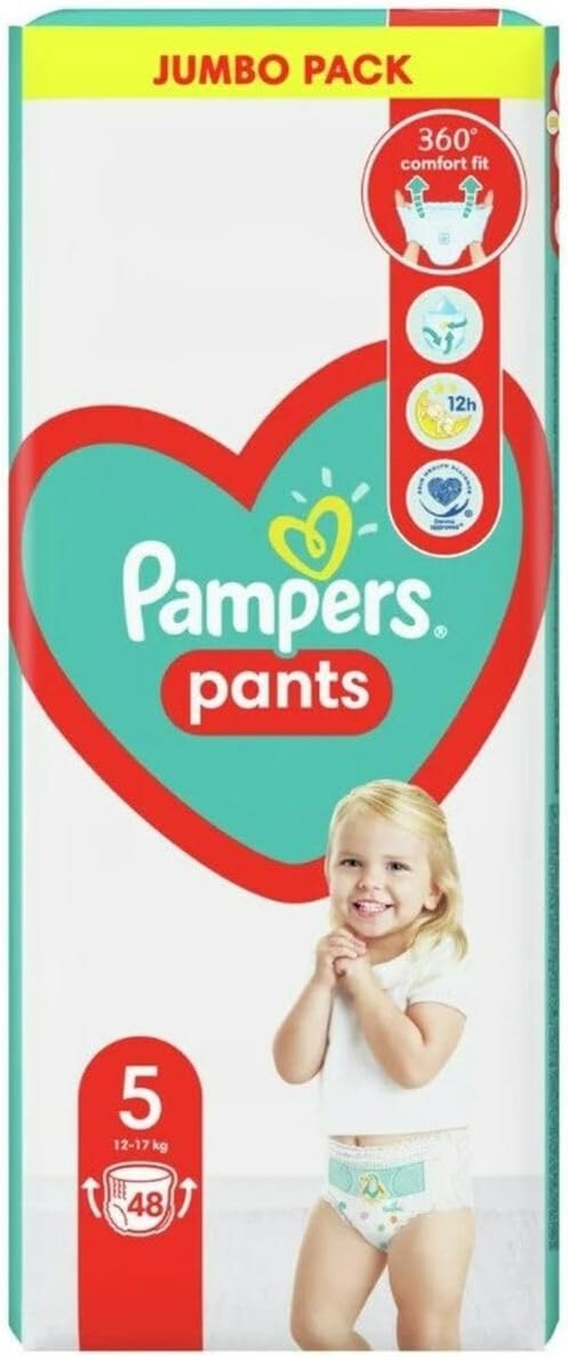 Pampers Pants Windeln Größe 5 (12-17 kg), 48 Stück, Schutz und Komfort. Einfach zu verwendende Pampers-Windeln.
