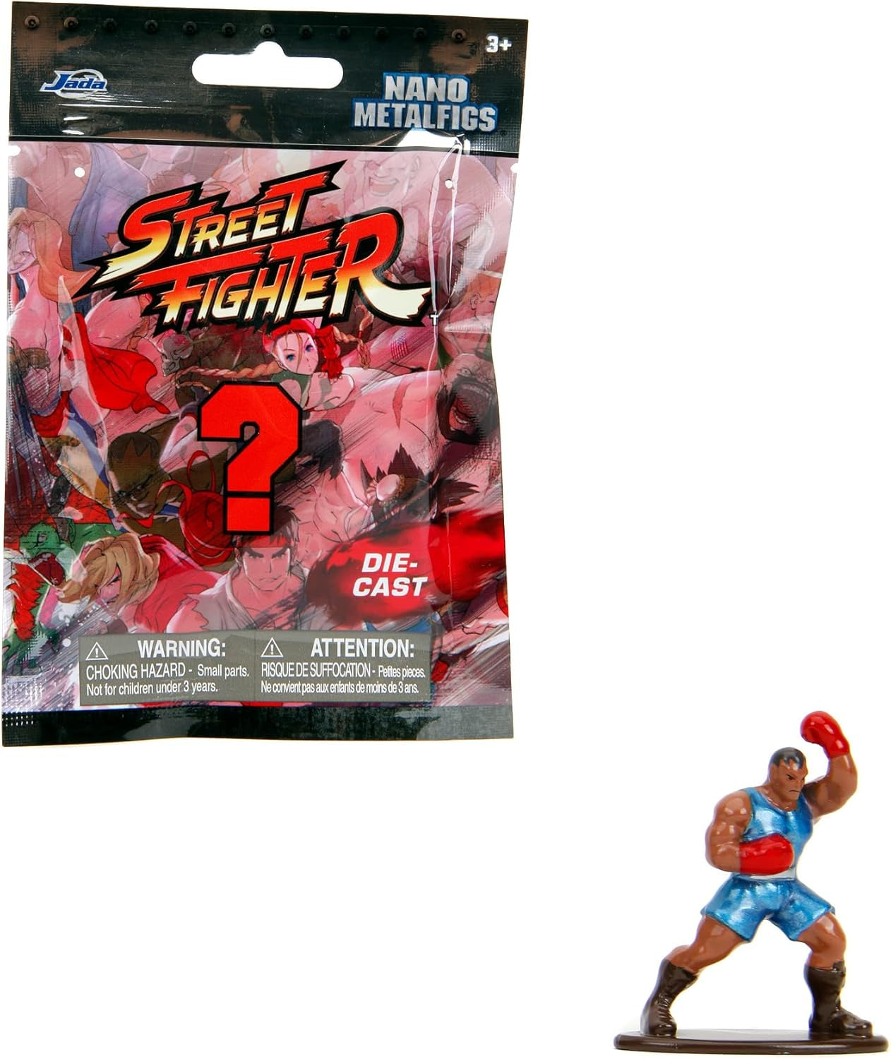 Jada Toys Street Fighter Figure (1X Mystery Figure in Blind Pack) - Detailed Nano Collectible Figure (4 Cm), 1 of 13 Metal Street Fighter Figures For Fans And Collectors Aged 3+, Wave 1 Action figures Naty Shop Titlu implicit