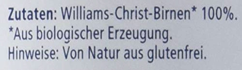 Hipp Fruits, Williams-Christ-Birnen, 6er-Pack (6 x 125 g) Mutter und Kind Naty Shop