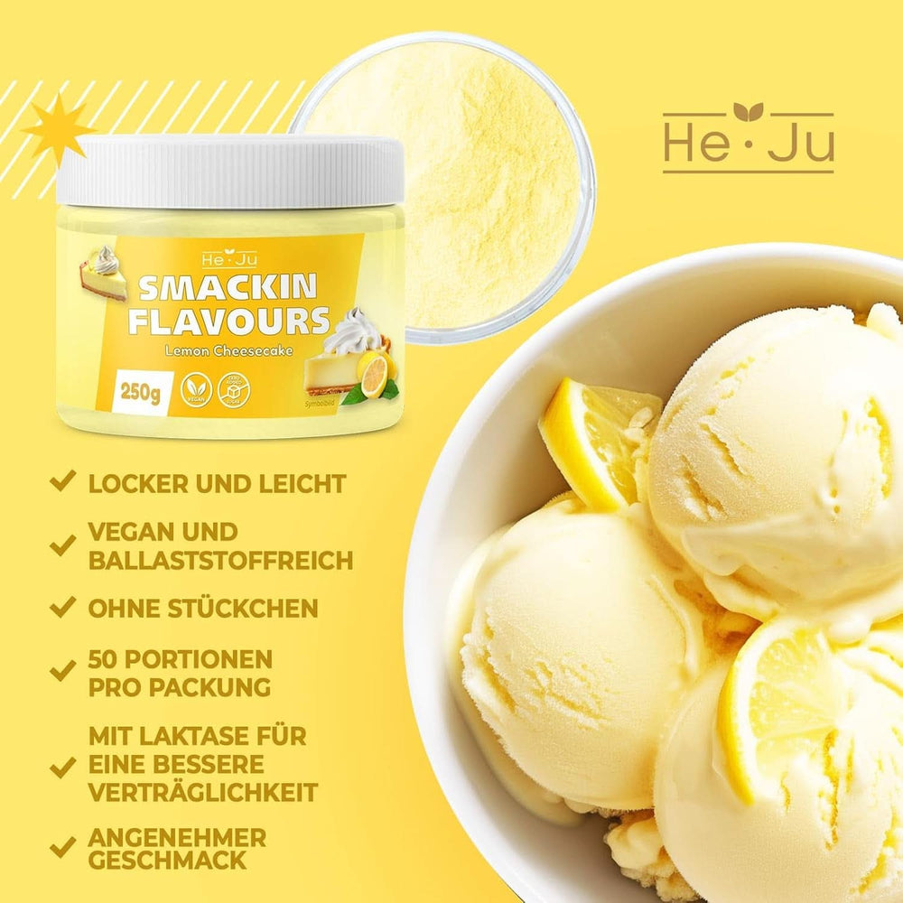He-Ju Lemon Cheesecake Aromapulver, 250 Gramm Aromen Naty Shop