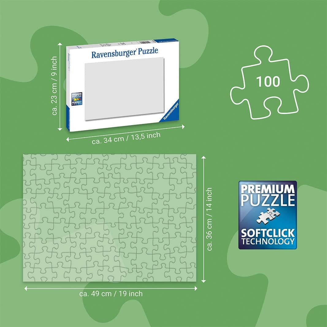 Ravensburger Puzzle pentru copii - 13610 Frozen - Zăpadă strălucitoare - Disney Frozen Puzzle pentru copii de la 6 ani, cu 100 de piese în format Xxl, cu sclipici Puzzle Naty Shop