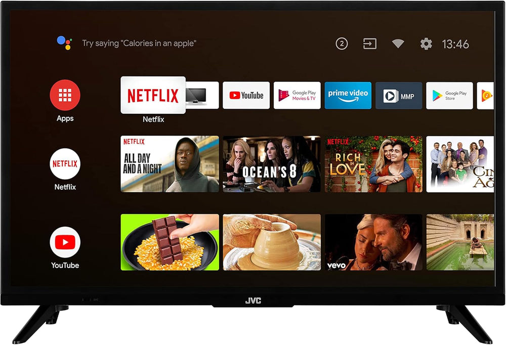 Televizor JVC QLED, 32 de inci, Full HD, Android, Smart TV (HDR, triplu tuner, Bluetooth), LT-32VQF545A
