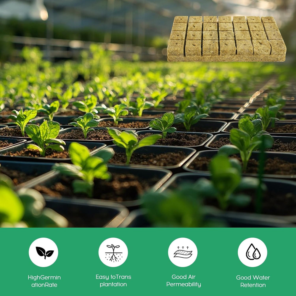 28 Steinwolle-Würfel, Steinwolle-Set, Steinwolle-Anzuchtmatte, erdlose Hydrokultur-Anzuchtmatte, Steinwolle-Würfel, Steinwolle-Würfel für Stecklinge, Klonen, Vermehrung, 4 x 4 x 4 cm