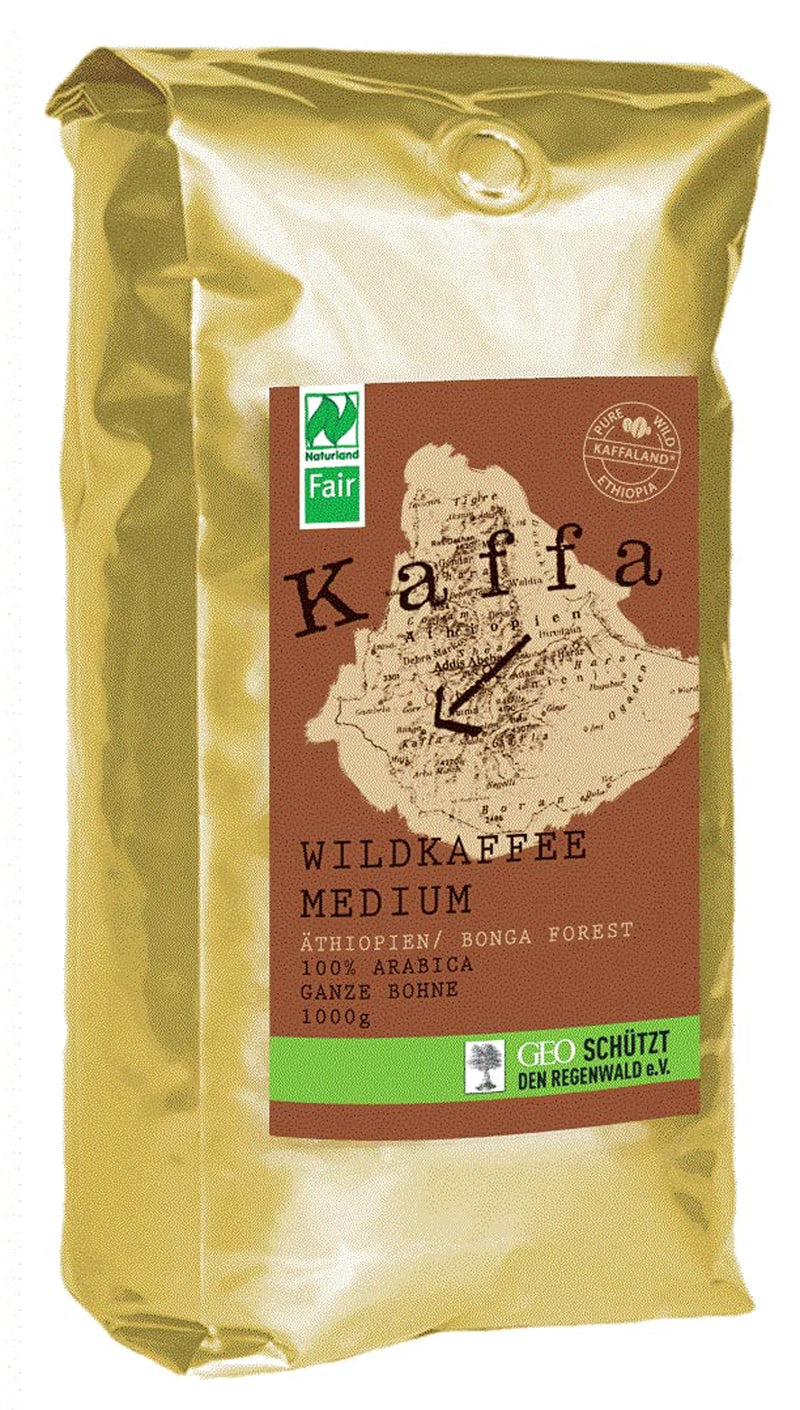 Cafea sălbatică organică boabe medii 1000 g