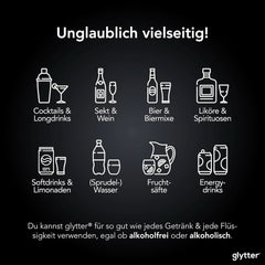 Glytter, essbarer Glitzer für Getränke und Flüssigkeiten, 10 Gramm Glitzer Naty Shop