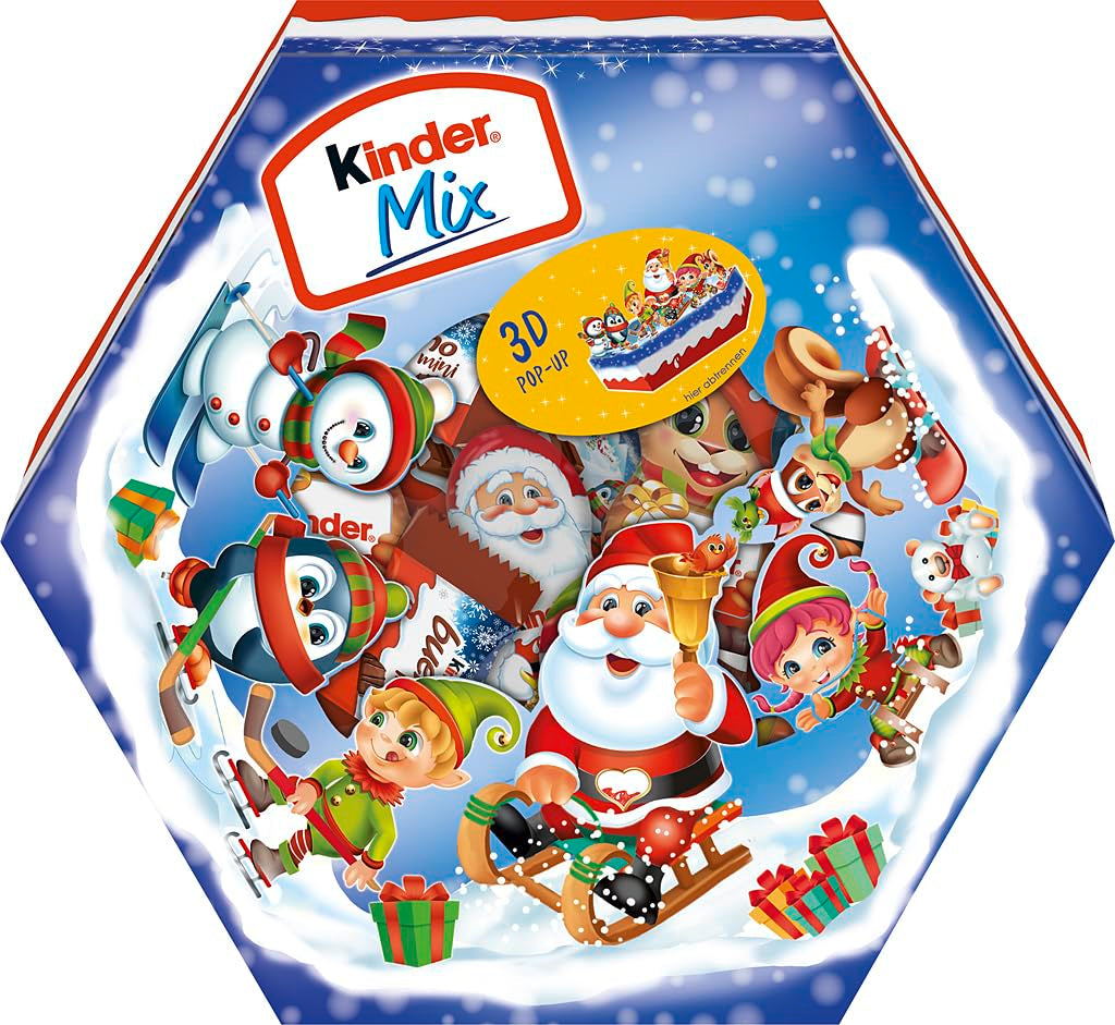 Kinder Mix Weihnachtsteller – leckere Schokoladenspezialitäten aus dem Kinder-Sortiment – ​​143g
