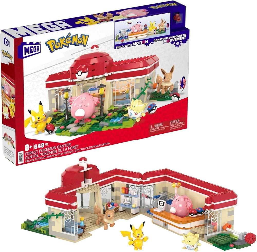 MEGA-Pokémon-Actionfiguren-Bauspielzeug, 1101-teilige Trainingsarena, Kampfspiel und 5 bewegliche Figuren für Kinder, HWR82 Actionfiguren-Naty-Shop-Bauset