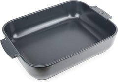 Peugeot Appolia Rechteckige Auflaufform Mit Griffen, Keramik, Schiefer / Grau, 8.3X40.5X27.2 Cm, Fassungsvermögen: Ca. 4 L, 60022 Backformen und Backbleche Naty Shop Schiefergrau