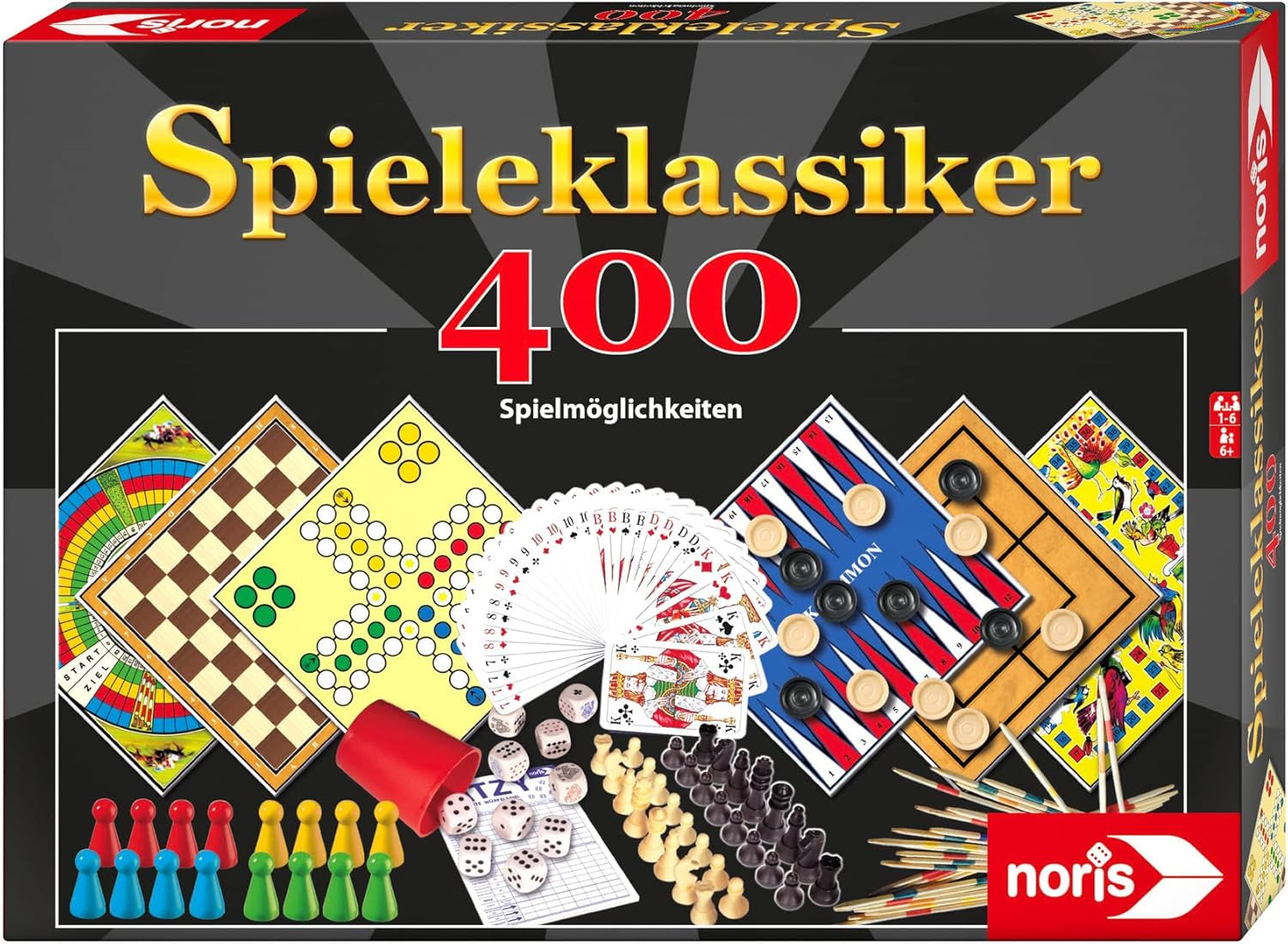 Klassische Noris 606111688 Spiele mit 400 Spieloptionen